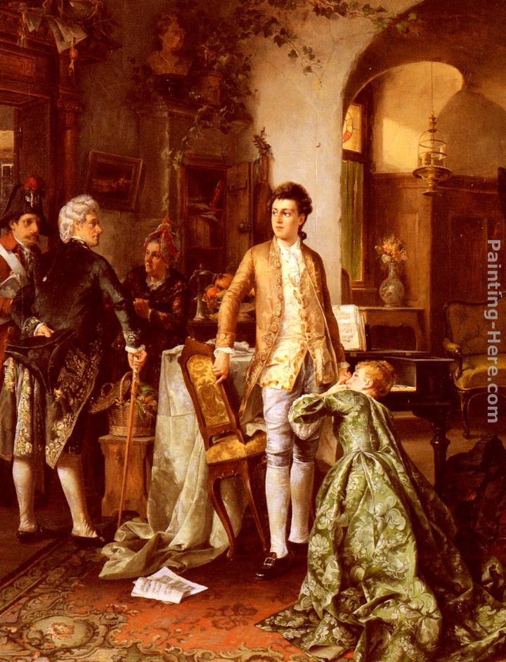 The Musician's Dilemma painting - Carl Herpfer The Musician's Dilemma art painting